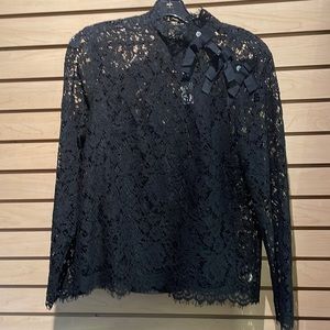 NWT J. Crew Lace Long Sleeve High Neck Lined Top 6